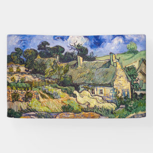 Vincent Van Gogh - Thatched Cottages at Cordeville Banner