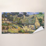 Vincent Van Gogh - Thatched Cottages at Cordeville Bath Towel Set<br><div class="desc">Thatched Cottages at Cordeville / Houses with Thatched Roofs,  Cordeville / Chaumes de Cordeville à Auvers-sur-Oise by Vincent Van Gogh in 1890</div>