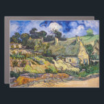 Vincent Van Gogh - Thatched Cottages at Cordeville Car Magnet<br><div class="desc">Thatched Cottages at Cordeville / Houses with Thatched Roofs,  Cordeville / Chaumes de Cordeville à Auvers-sur-Oise by Vincent Van Gogh in 1890</div>
