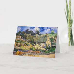 Vincent Van Gogh - Thatched Cottages at Cordeville Card