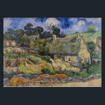 Vincent Van Gogh - Thatched Cottages at Cordeville Cutting Board<br><div class="desc">Thatched Cottages at Cordeville / Houses with Thatched Roofs,  Cordeville / Chaumes de Cordeville à Auvers-sur-Oise by Vincent Van Gogh in 1890</div>