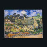 Vincent Van Gogh - Thatched Cottages at Cordeville Doormat<br><div class="desc">Thatched Cottages at Cordeville / Houses with Thatched Roofs,  Cordeville / Chaumes de Cordeville à Auvers-sur-Oise by Vincent Van Gogh in 1890</div>