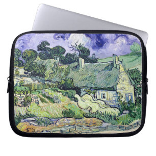 Vincent van Gogh Thatched cottages at Cordeville Laptop Sleeve