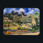 Vincent Van Gogh - Thatched Cottages at Cordeville Magnet<br><div class="desc">Thatched Cottages at Cordeville / Houses with Thatched Roofs,  Cordeville / Chaumes de Cordeville à Auvers-sur-Oise by Vincent Van Gogh in 1890</div>