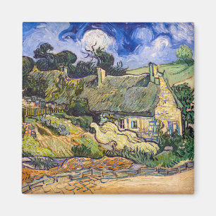 Vincent Van Gogh - Thatched Cottages at Cordeville Magnet