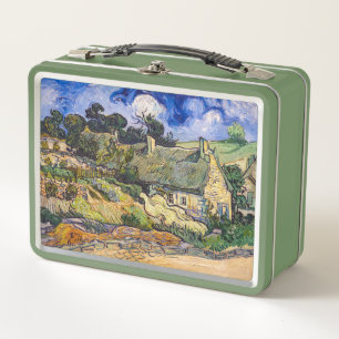 Vincent Van Gogh - Thatched Cottages at Cordeville Metal Lunch Box