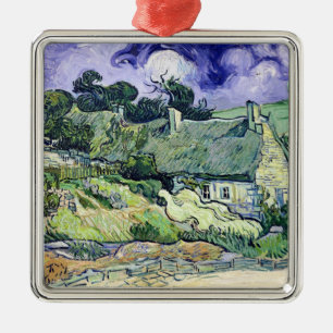 Vincent van Gogh   Thatched cottages at Cordeville Metal Tree Decoration