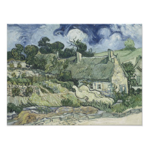 Vincent van Gogh - Thatched Cottages at Cordeville Photo Print