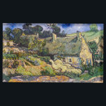 Vincent Van Gogh - Thatched Cottages at Cordeville Place Card Holder<br><div class="desc">Thatched Cottages at Cordeville / Houses with Thatched Roofs,  Cordeville / Chaumes de Cordeville à Auvers-sur-Oise by Vincent Van Gogh in 1890</div>