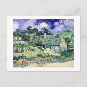Vincent van Gogh   Thatched cottages at Cordeville Postcard
