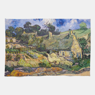 Vincent Van Gogh - Thatched Cottages at Cordeville Tea Towel