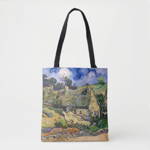 Vincent Van Gogh - Thatched Cottages at Cordeville Tote Bag