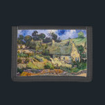 Vincent Van Gogh - Thatched Cottages at Cordeville Trifold Wallet<br><div class="desc">Thatched Cottages at Cordeville / Houses with Thatched Roofs,  Cordeville / Chaumes de Cordeville à Auvers-sur-Oise by Vincent Van Gogh in 1890</div>