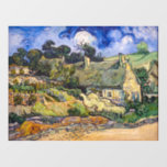 Vincent Van Gogh - Thatched Cottages at Cordeville Wall Decal<br><div class="desc">Thatched Cottages at Cordeville / Houses with Thatched Roofs,  Cordeville / Chaumes de Cordeville à Auvers-sur-Oise by Vincent Van Gogh in 1890</div>