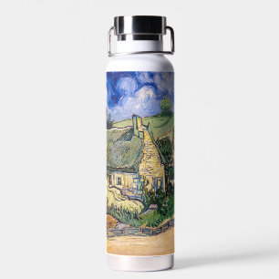 Vincent Van Gogh - Thatched Cottages at Cordeville Water Bottle