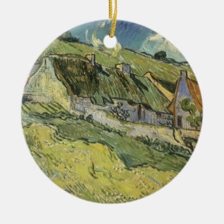 Vincent van Gogh - Thatched Cottages Ceramic Tree Decoration