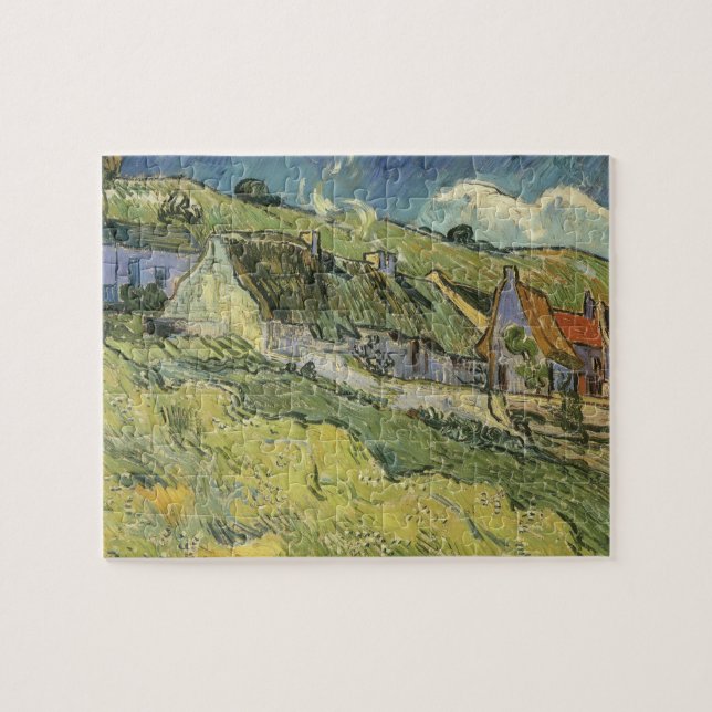Vincent van Gogh - Thatched Cottages Jigsaw Puzzle (Horizontal)