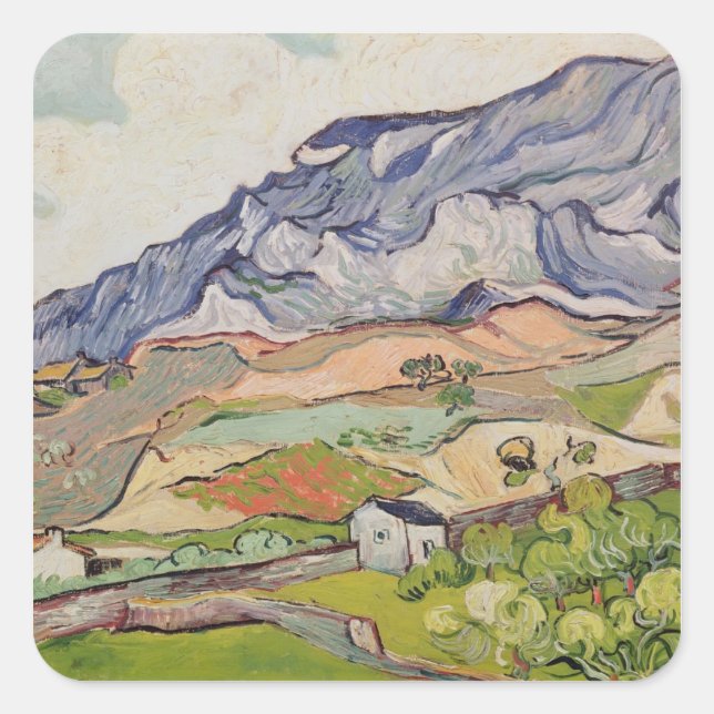 Vincent van Gogh | The Alpilles, 1890 Square Sticker (Front)