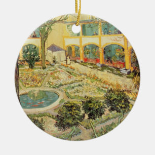 Vincent van Gogh The Asylum Garden at Arles Ceramic Tree Decoration