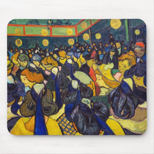 Vincent van Gogh - The ballroom at Arles Mouse Mat (Front)
