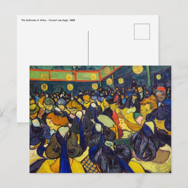 Vincent van Gogh - The Ballroom at Arles Postcard (Front/Back)