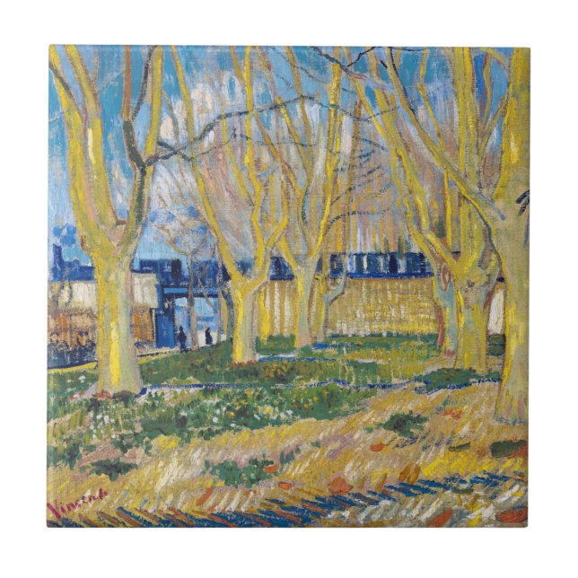 Vincent van Gogh - The Blue Train Tile (Front)