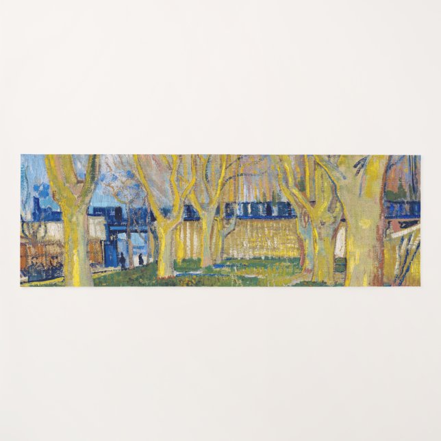 Vincent van Gogh - The Blue Train Yoga Mat (Front (Horizontal))