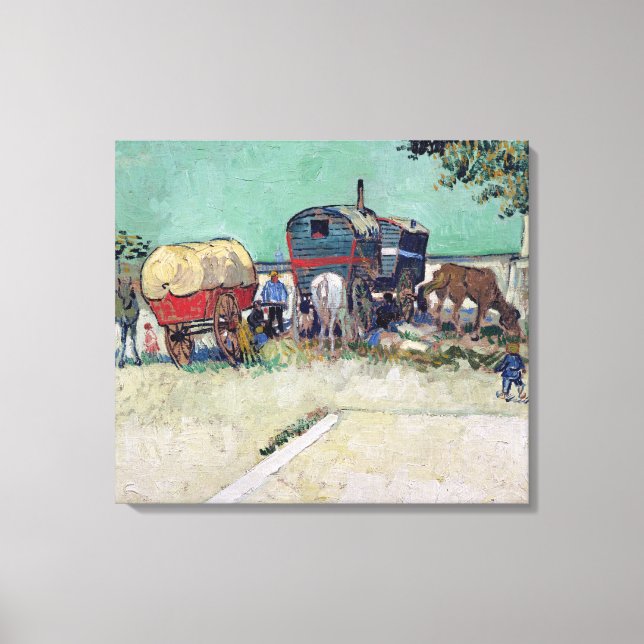 Vincent van Gogh | The Caravans, Gypsy Encampment Canvas Print (Front)