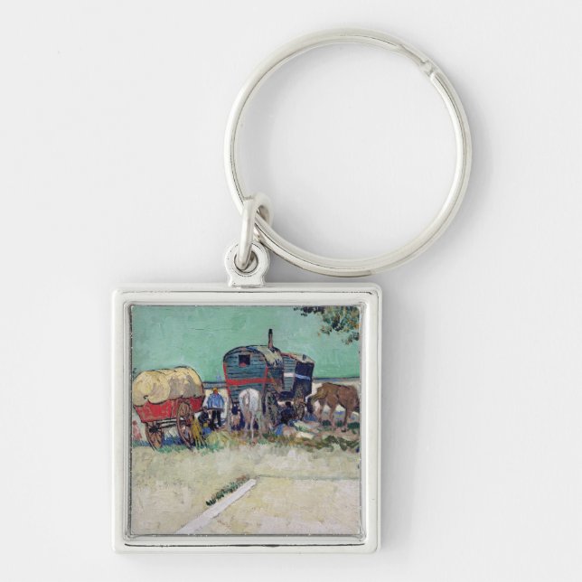 Vincent van Gogh | The Caravans, Gypsy Encampment Key Ring (Front)