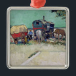 Vincent van Gogh | The Caravans, Gypsy Encampment Metal Tree Decoration<br><div class="desc">The Caravans,  Gypsy Encampment near Arles,  1888 | by Vincent van Gogh | Art Location: Musee d'Orsay,  Paris,  France | Dutch Artist | Image Collection Number: XIR33808</div>