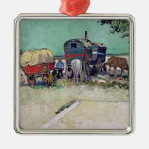Vincent van Gogh   The Caravans, Gypsy Encampment Metal Tree Decoration