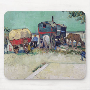 Vincent van Gogh   The Caravans, Gypsy Encampment Mouse Mat