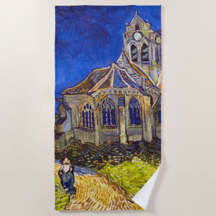Vincent van Gogh - The Church at Auvers Beach Towel