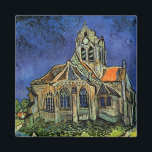 Vincent van Gogh - The Church at Auvers Magnet<br><div class="desc">The Church at Auvers (1890) by Vincent van Gogh is a vintage Post Impressionism fine art architectural religious painting. A woman walking along a path towards the village chapel with beautiful stained glass windows. A daily life architecture scene. About the artist: Vincent Willem van Gogh (1853-1890) was a Post Impressionist...</div>