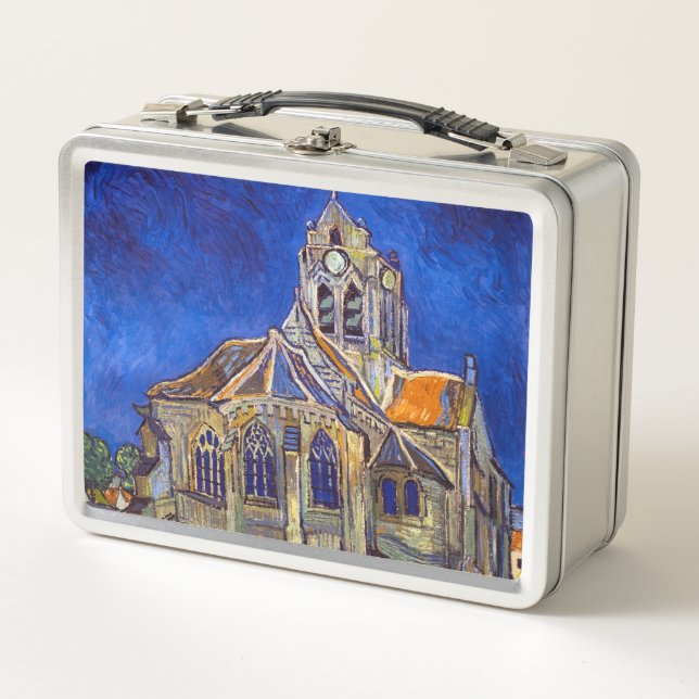 Vincent van Gogh - The Church at Auvers Metal Lunch Box (Front)