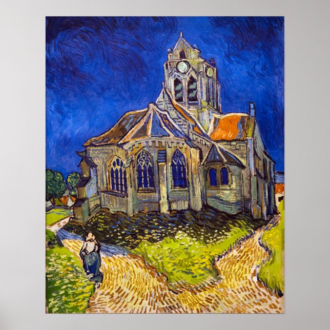 Vincent van Gogh - The Church at Auvers Poster (Front)