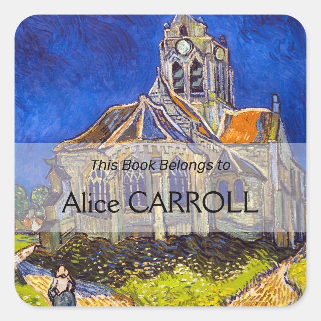 Vincent van Gogh - The Church at Auvers Square Sticker (Front)