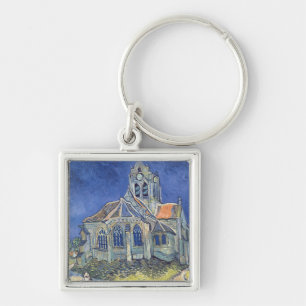 Vincent van Gogh   The Church at Auvers-sur-Oise Key Ring