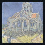 Vincent van Gogh | The Church at Auvers-sur-Oise Stone Coaster<br><div class="desc">The Church at Auvers-sur-Oise,  1890 | by Vincent van Gogh | Art Location: Musee d'Orsay,  Paris,  France | Dutch Artist | Image Collection Number: XIR33823</div>