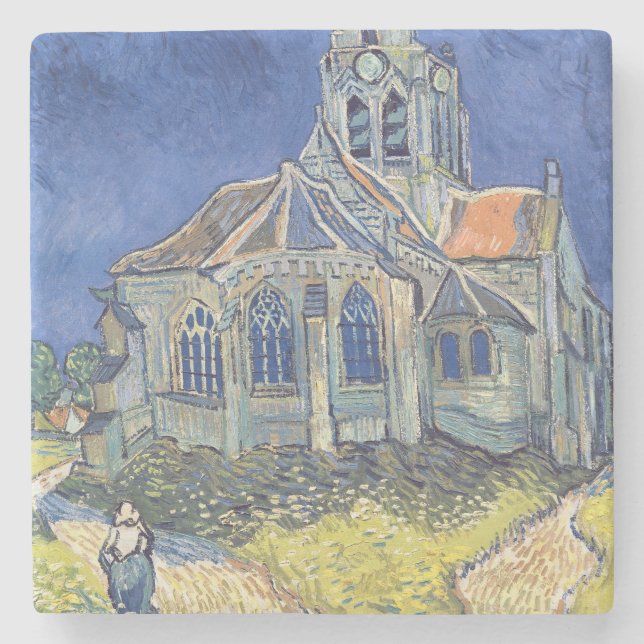 Vincent van Gogh | The Church at Auvers-sur-Oise Stone Coaster (Front)