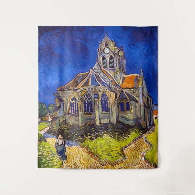 Vincent van Gogh - The Church at Auvers Tapestry (Front)