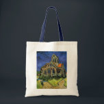Vincent van Gogh - The Church at Auvers Tote Bag<br><div class="desc">The Church at Auvers (1890) by Vincent van Gogh is a vintage Post Impressionism fine art architectural religious painting. A woman walking along a path towards the village chapel with beautiful stained glass windows. A daily life architecture scene. About the artist: Vincent Willem van Gogh (1853-1890) was a Post Impressionist...</div>