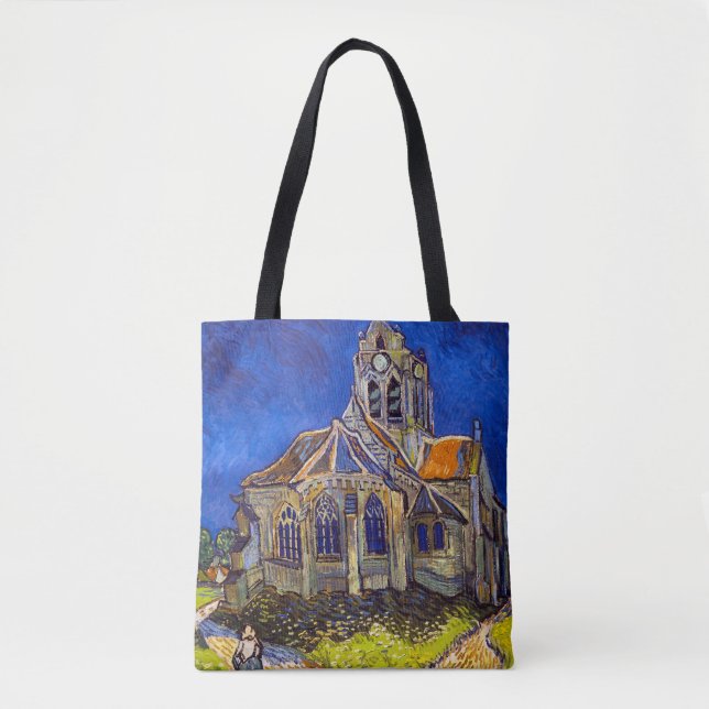 Vincent van Gogh - The Church at Auvers Tote Bag (Front)
