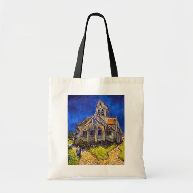 Vincent van Gogh - The Church at Auvers Tote Bag (Front)