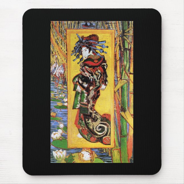 Vincent Van Gogh - The Courtesan - Japanese Geisha Mouse Mat (Front)