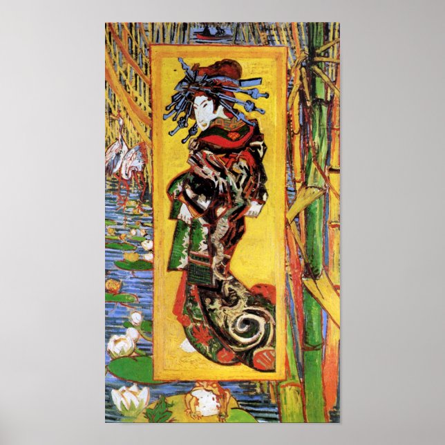 Vincent Van Gogh - The Courtesan - Japanese Geisha Poster  Zazzle