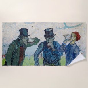 Vincent van Gogh - The Drinkers, after Daumier Beach Towel