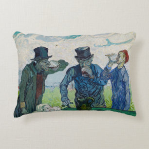 Vincent van Gogh - The Drinkers, after Daumier  Decorative Cushion