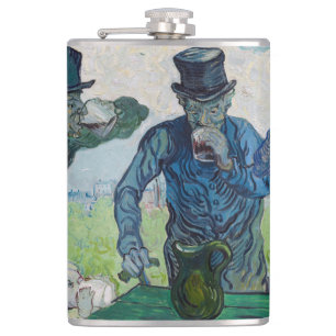 Vincent van Gogh - The Drinkers, after Daumier Hip Flask