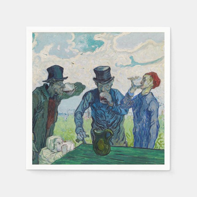 Vincent van Gogh - The Drinkers, after Daumier Napkin (Front)